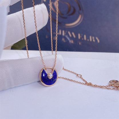 [Lumi Jewellery]AMULETTE ROSE GOLD AGATE NECKLACE