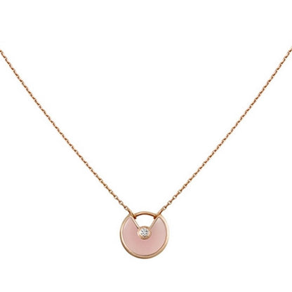 [Lumi Jewellery]AMULETTE ROSE GOLD PINK MOP NECKLACE