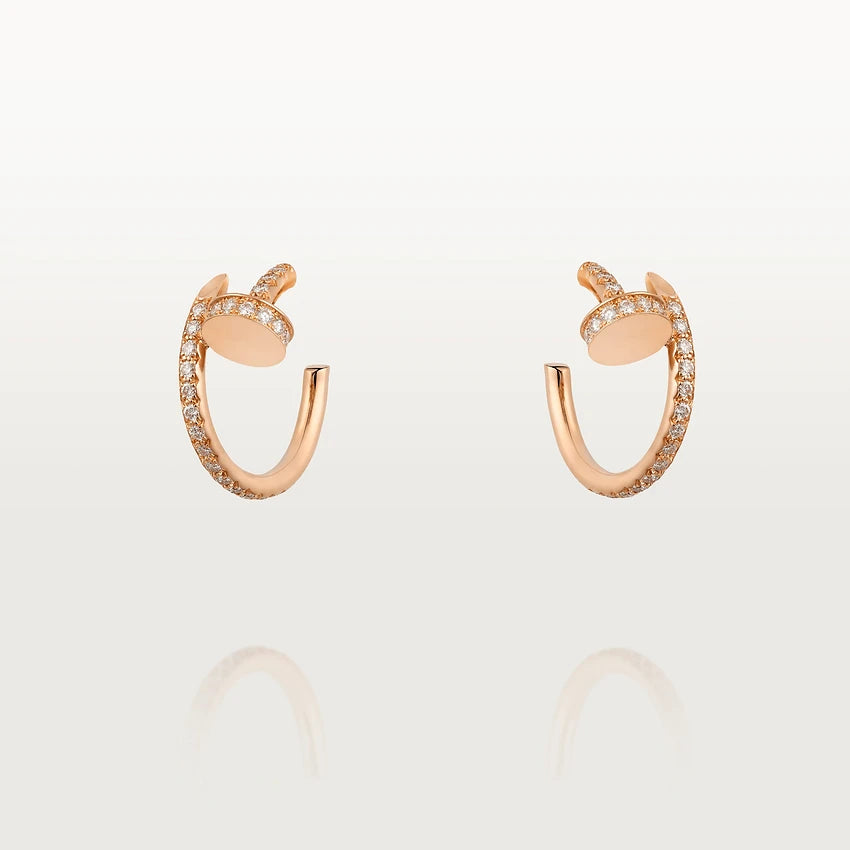 [Lumi Jewellery]JUSTE EARRINGS 12.75MM PINK GOLD DIAMOND