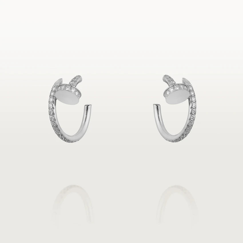 [Lumi Jewellery]JUSTE EARRINGS 12.75MM SILVER DIAMOND