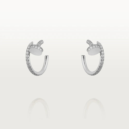[Lumi Jewellery]JUSTE EARRINGS 12.75MM SILVER DIAMOND