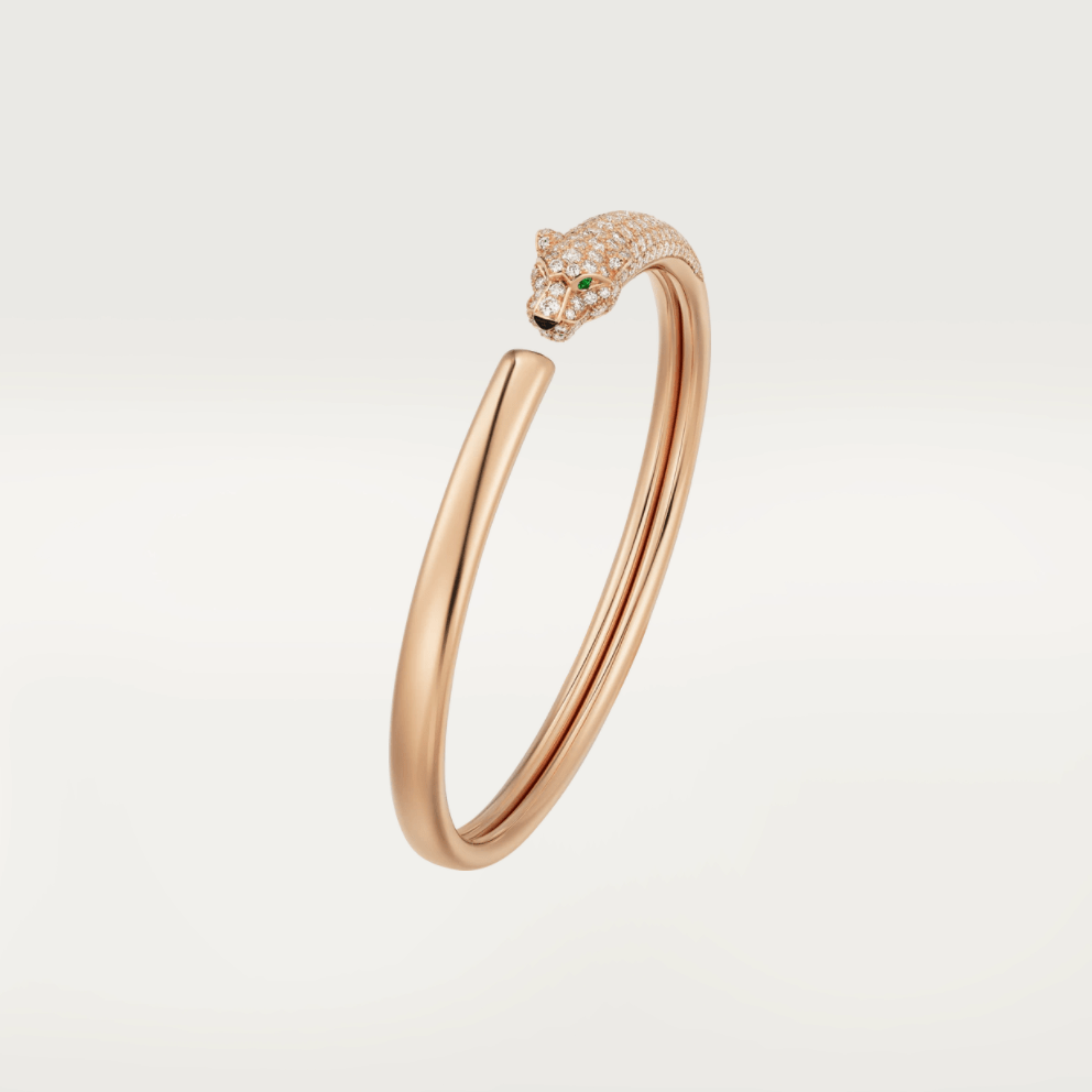 [Lumi Jewellery]PANTHERE ROSE GOLD DIAMOND OPEN BRACELET