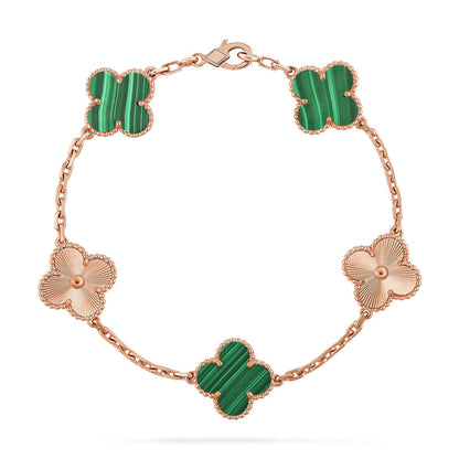[Lumi Jewellery] CLOVER 5 MOTIF MALACHITE BRACELET COLLECTION