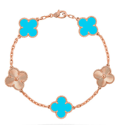 [Lumi Jewellery] CLOVER 5 MOTIF TURQUOISE BRACELET COLLECTION