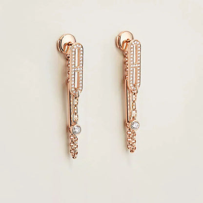 [Lumi Jewellery]CHAINE CHAOS DIAMOND DROP EARRINGS