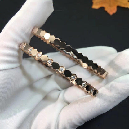 [Lumi Jewellery]BEE LOVE PINK GOLD DIAMOND BRACELET