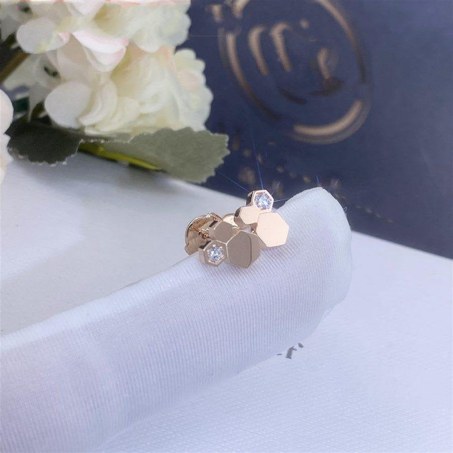 [Lumi Jewellery]BEE LOVE PINK GOLD DIAMOND EARRINGS