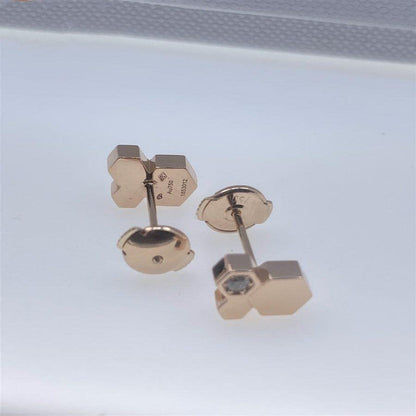 [Lumi Jewellery]BEE LOVE PINK GOLD DIAMOND EARRINGS