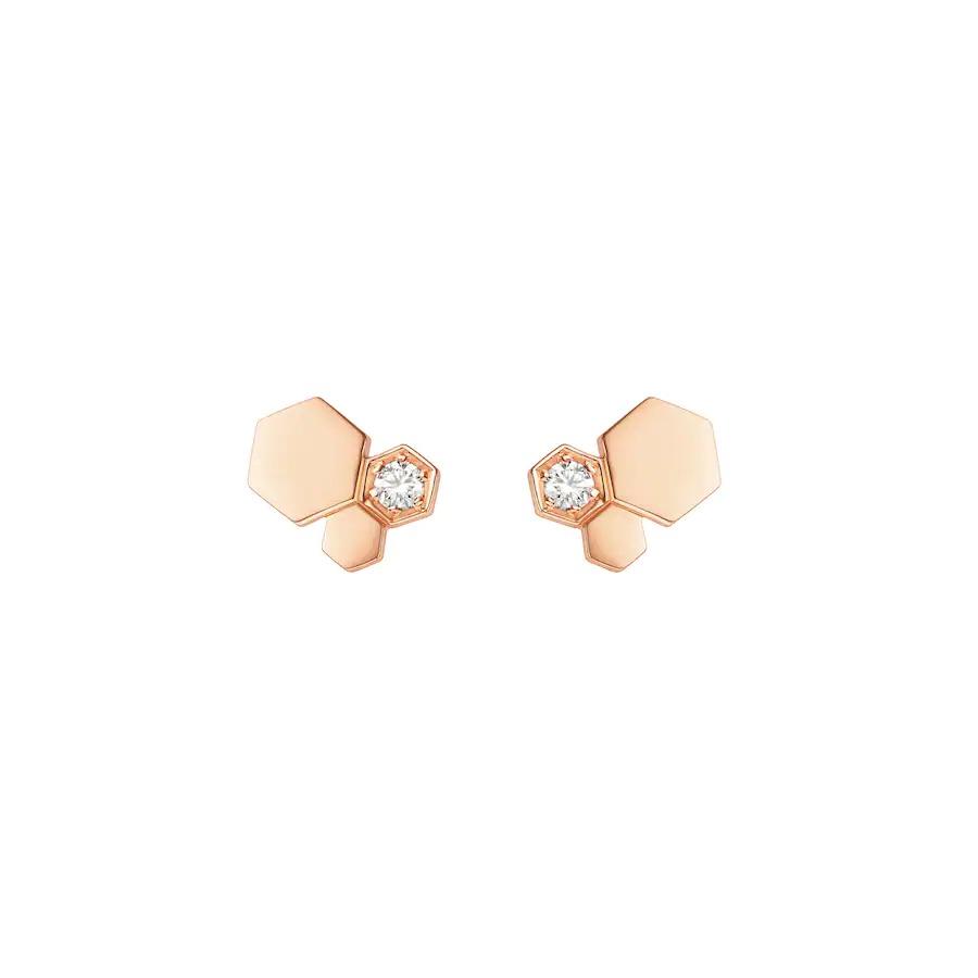 [Lumi Jewellery]BEE LOVE PINK GOLD DIAMOND EARRINGS