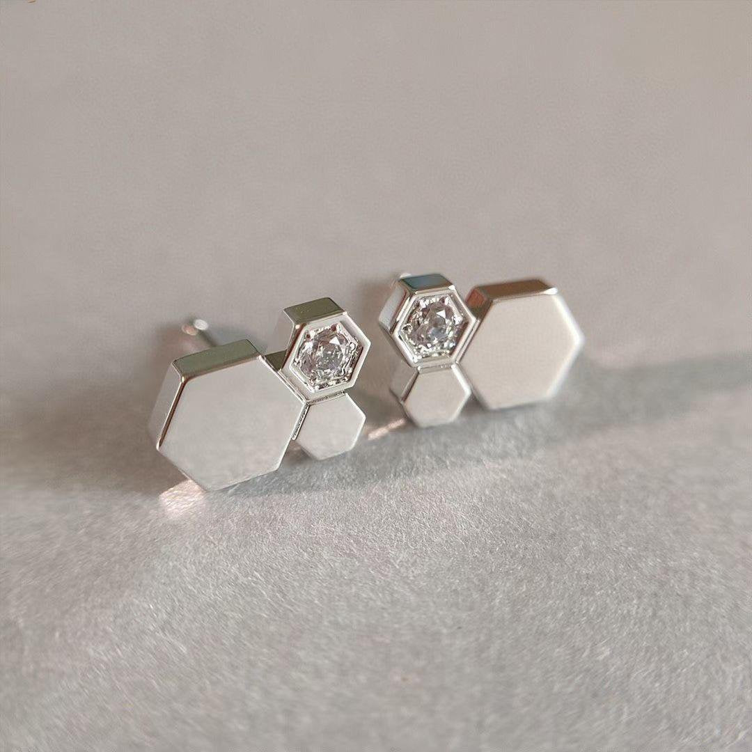 [Lumi Jewellery]BEE LOVE SILVER DIAMOND EARRINGS
