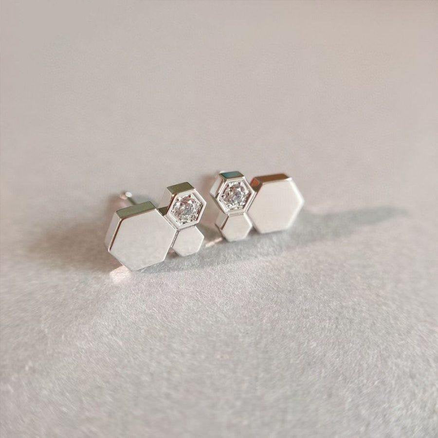 [Lumi Jewellery]BEE LOVE SILVER DIAMOND EARRINGS