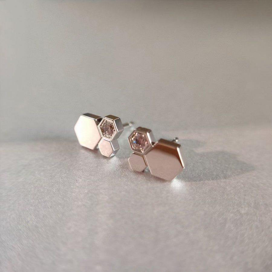[Lumi Jewellery]BEE LOVE SILVER DIAMOND EARRINGS