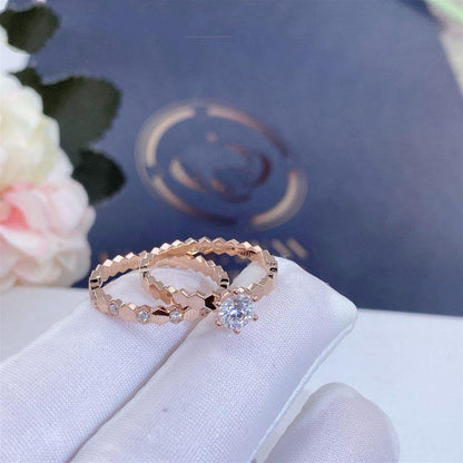 [Lumi Jewellery]BEE LOVE RING PINK GOLD 1 DIAMOND