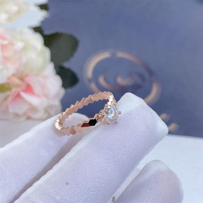 [Lumi Jewellery]BEE LOVE RING PINK GOLD 1 DIAMOND