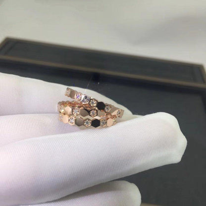 [Lumi Jewellery]BEE LOVE RING PINK GOLD DIAMOND
