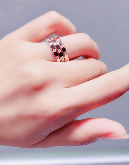 [Lumi Jewellery]BEE LOVE RING PINK GOLD DIAMOND