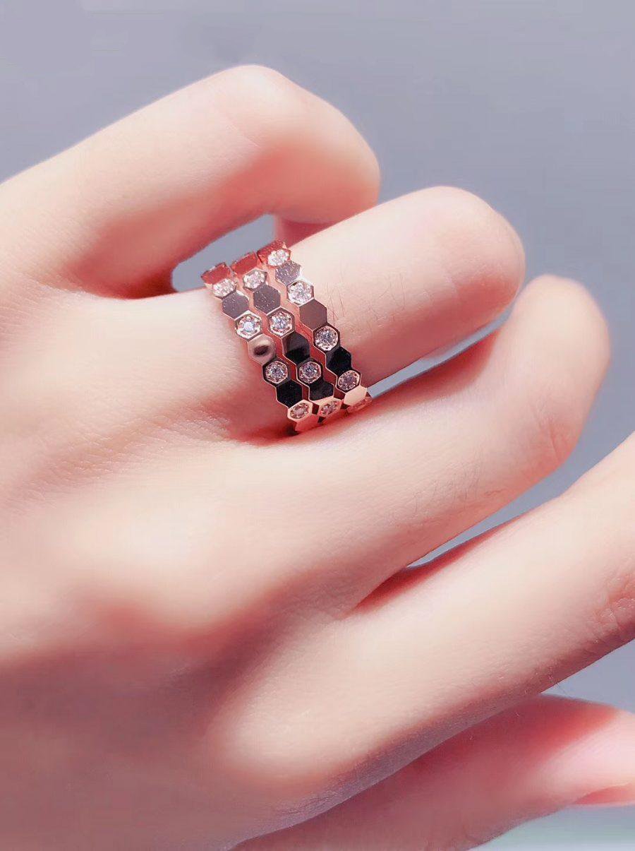 [Lumi Jewellery]BEE LOVE RING PINK GOLD DIAMOND