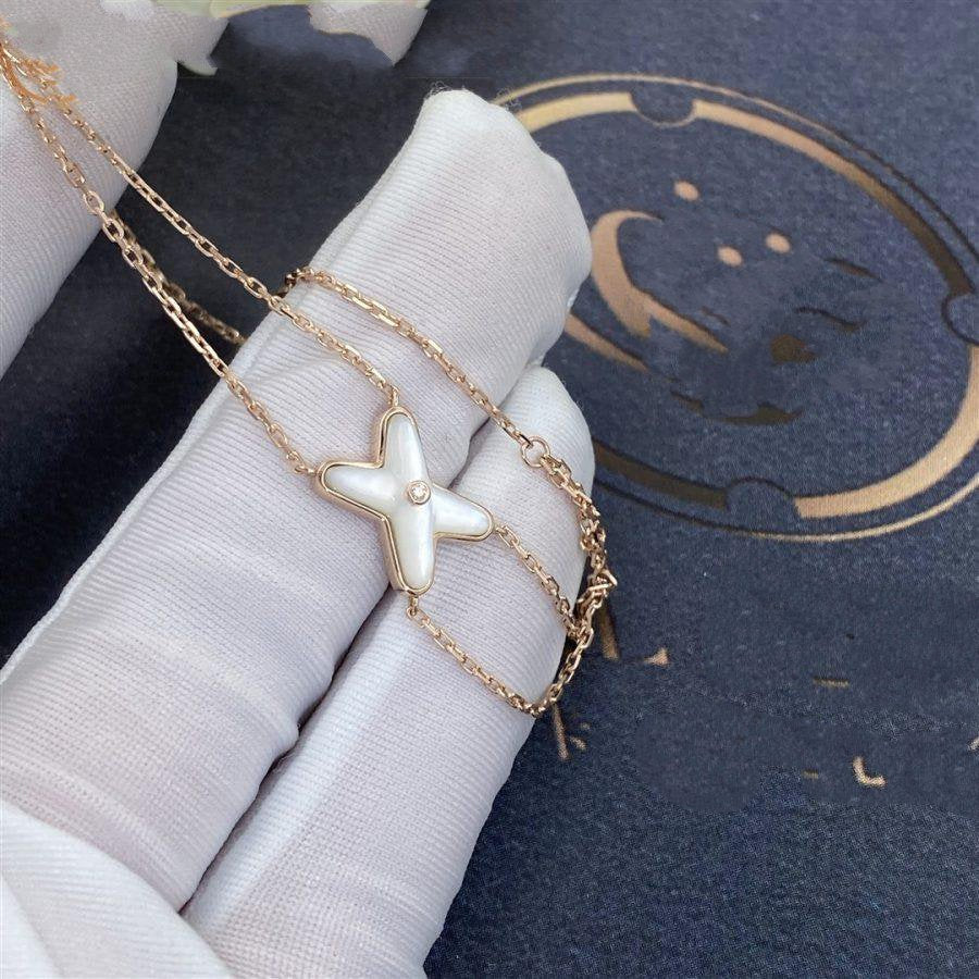 [Lumi Jewellery]JEUX BRACELET WHITE MOP PINK GOLD 1 DIAMOND