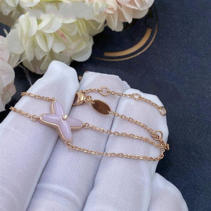 [Lumi Jewellery]JEUX BRACELET PINK MOP PINK GOLD 1 DIAMOND
