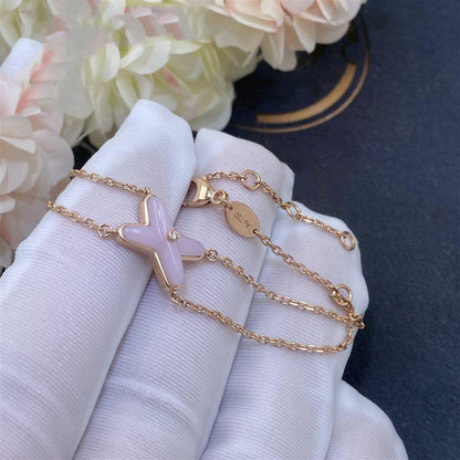 [Lumi Jewellery]JEUX BRACELET PINK MOP PINK GOLD 1 DIAMOND