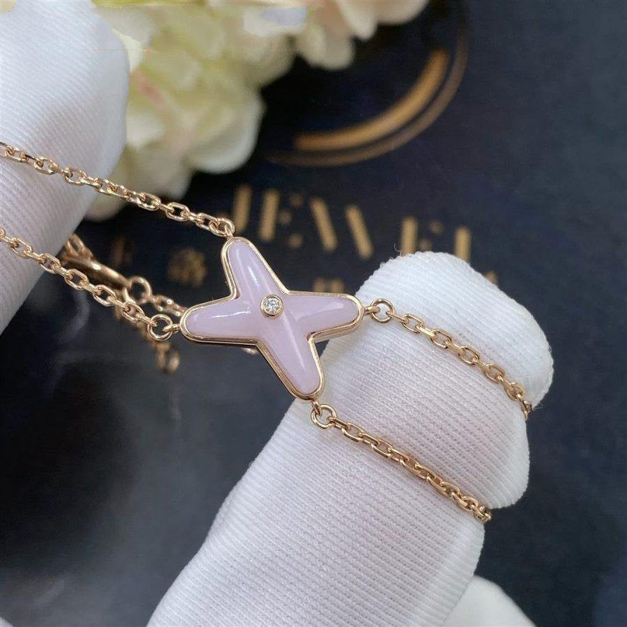 [Lumi Jewellery]JEUX BRACELET PINK MOP PINK GOLD 1 DIAMOND