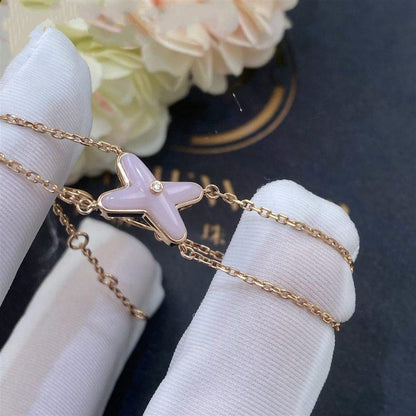 [Lumi Jewellery]JEUX BRACELET PINK MOP PINK GOLD 1 DIAMOND