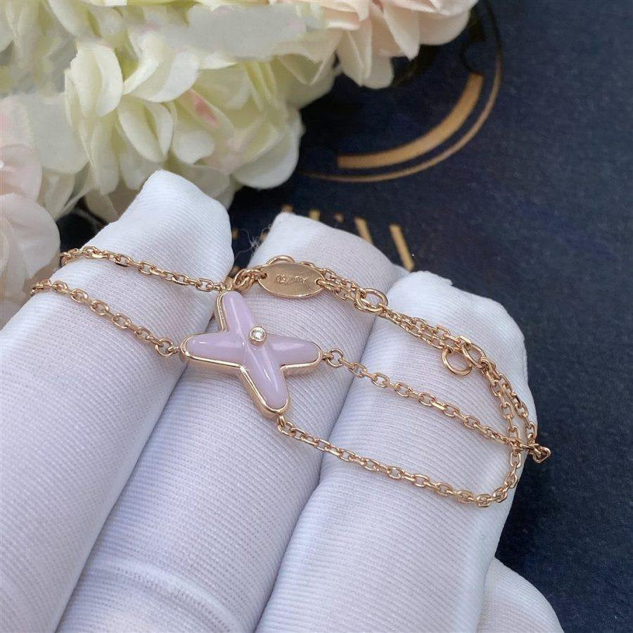 [Lumi Jewellery]JEUX BRACELET PINK MOP PINK GOLD 1 DIAMOND