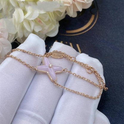 [Lumi Jewellery]JEUX BRACELET PINK MOP PINK GOLD 1 DIAMOND