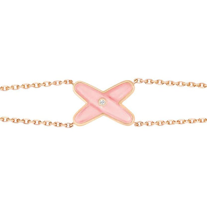 [Lumi Jewellery]JEUX BRACELET PINK MOP PINK GOLD 1 DIAMOND