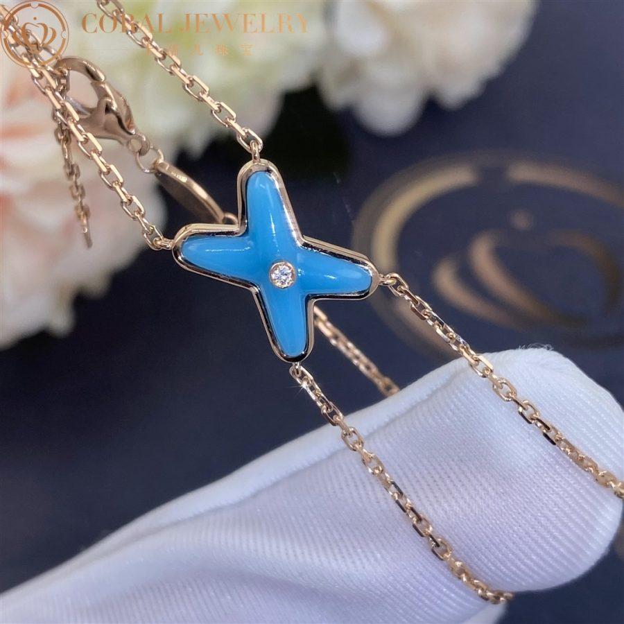 [Lumi Jewellery]JEUX BRACELET TURQUOISE PINK GOLD 1 DIAMOND
