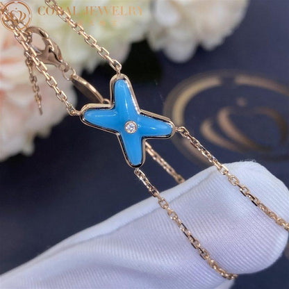 [Lumi Jewellery]JEUX BRACELET TURQUOISE PINK GOLD 1 DIAMOND