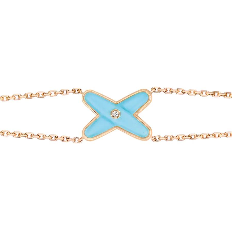 [Lumi Jewellery]JEUX BRACELET TURQUOISE PINK GOLD 1 DIAMOND