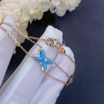 [Lumi Jewellery]JEUX BRACELET TURQUOISE PINK GOLD 1 DIAMOND