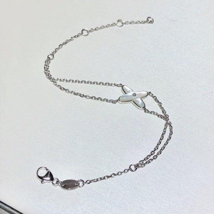 [Lumi Jewellery]JEUX BRACELET WHITE MOP SILVER 1 DIAMOND