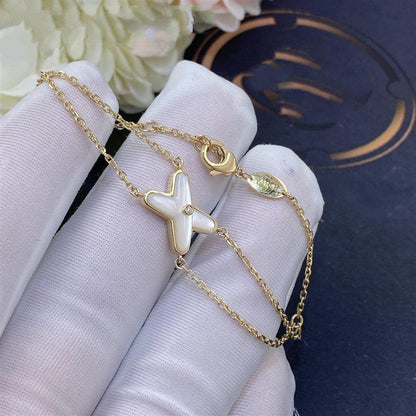 [Lumi Jewellery]JEUX BRACELET WHITE MOP GOLD 1 DIAMOND