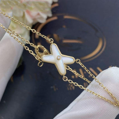 [Lumi Jewellery]JEUX BRACELET WHITE MOP GOLD 1 DIAMOND