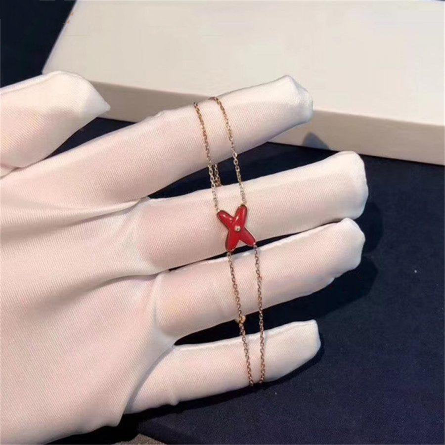 [Lumi Jewellery]JEUX BRACELET CARNELIAN PINK GOLD 1 DIAMOND