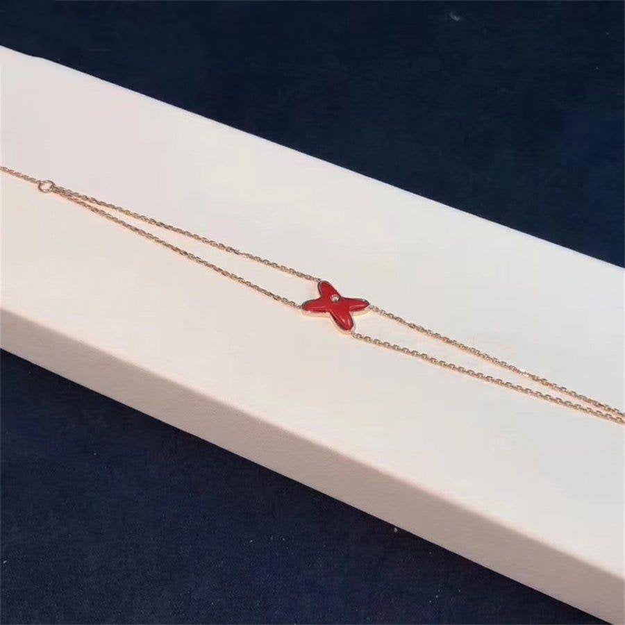 [Lumi Jewellery]JEUX BRACELET CARNELIAN PINK GOLD 1 DIAMOND