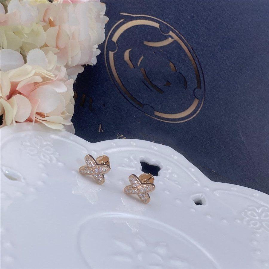 [Lumi Jewellery]JEUX DE PINK GOLD DIAMOND EARRINGS