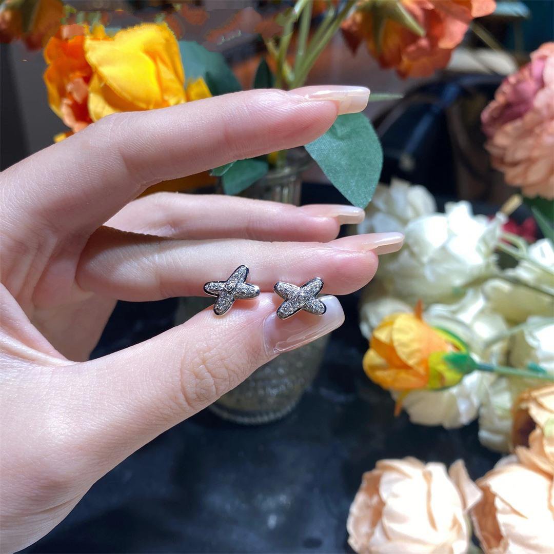 [Lumi Jewellery]JEUX DE SILVER DIAMOND EARRINGS