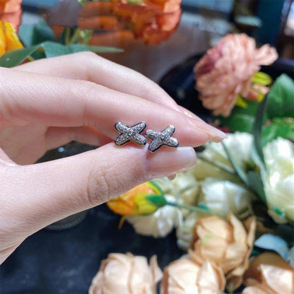 [Lumi Jewellery]JEUX DE SILVER DIAMOND EARRINGS