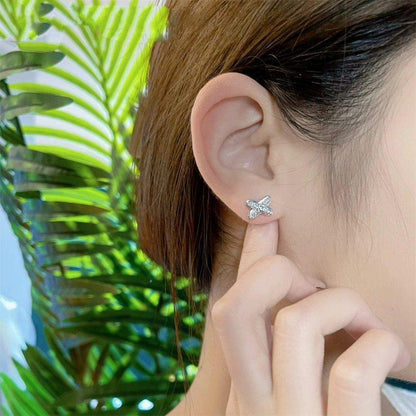 [Lumi Jewellery]JEUX DE SILVER DIAMOND EARRINGS