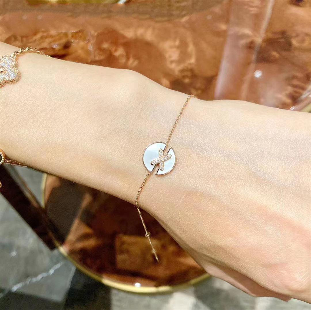[Lumi Jewellery]JEUX DE BRACELET MOP PINK GOLD DIAMONDS