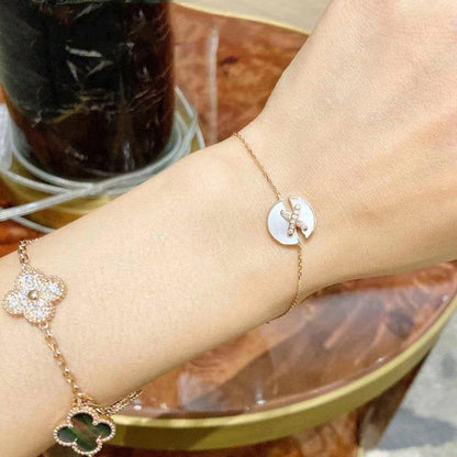 [Lumi Jewellery]JEUX DE BRACELET MOP PINK GOLD DIAMONDS