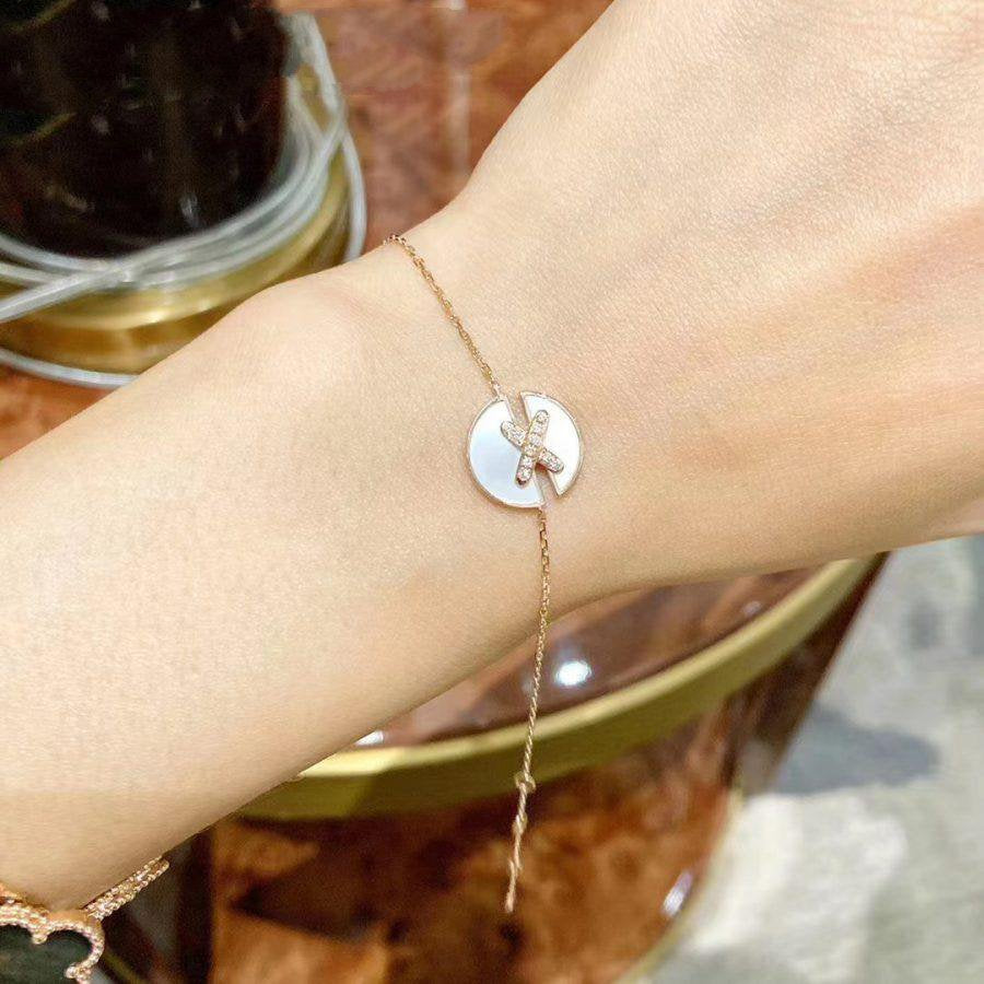 [Lumi Jewellery]JEUX DE BRACELET MOP PINK GOLD DIAMONDS