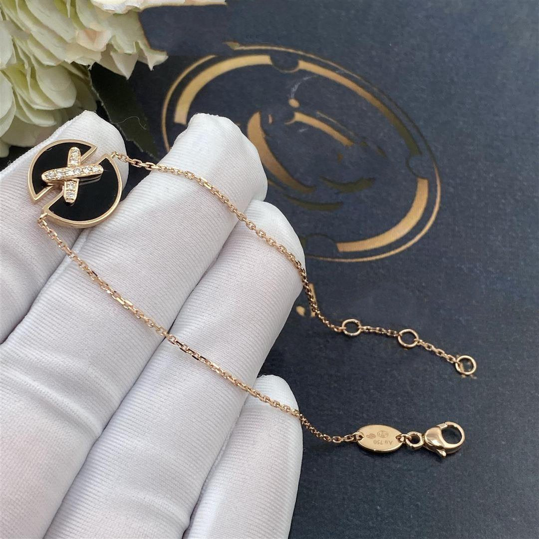 [Lumi Jewellery]JEUX DE BRACELET ONYX PINK GOLD DIAMOND