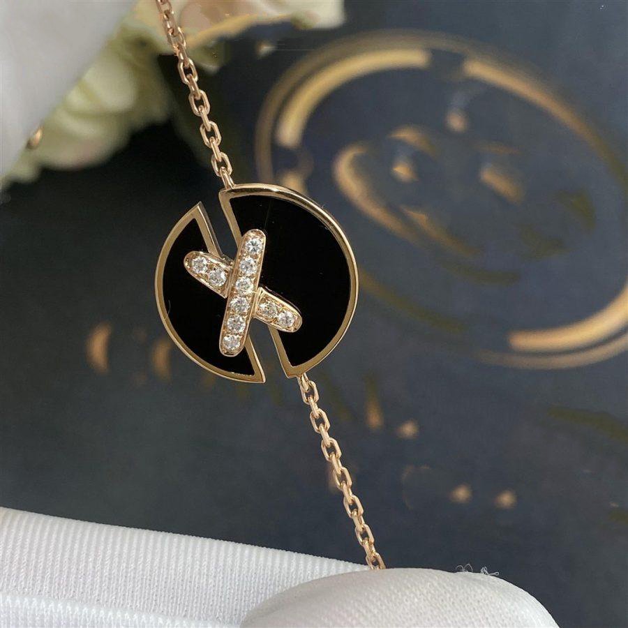 [Lumi Jewellery]JEUX DE BRACELET ONYX PINK GOLD DIAMOND
