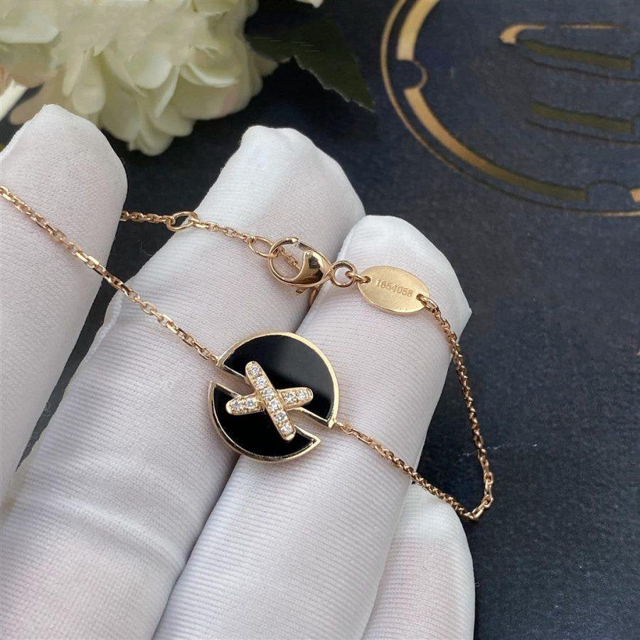 [Lumi Jewellery]JEUX DE BRACELET ONYX PINK GOLD DIAMOND