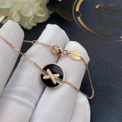 [Lumi Jewellery]JEUX DE BRACELET ONYX PINK GOLD DIAMOND