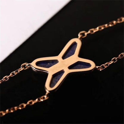 [Lumi Jewellery]Hollow Design Four-Leaf Clover Flower Shape Bracelet